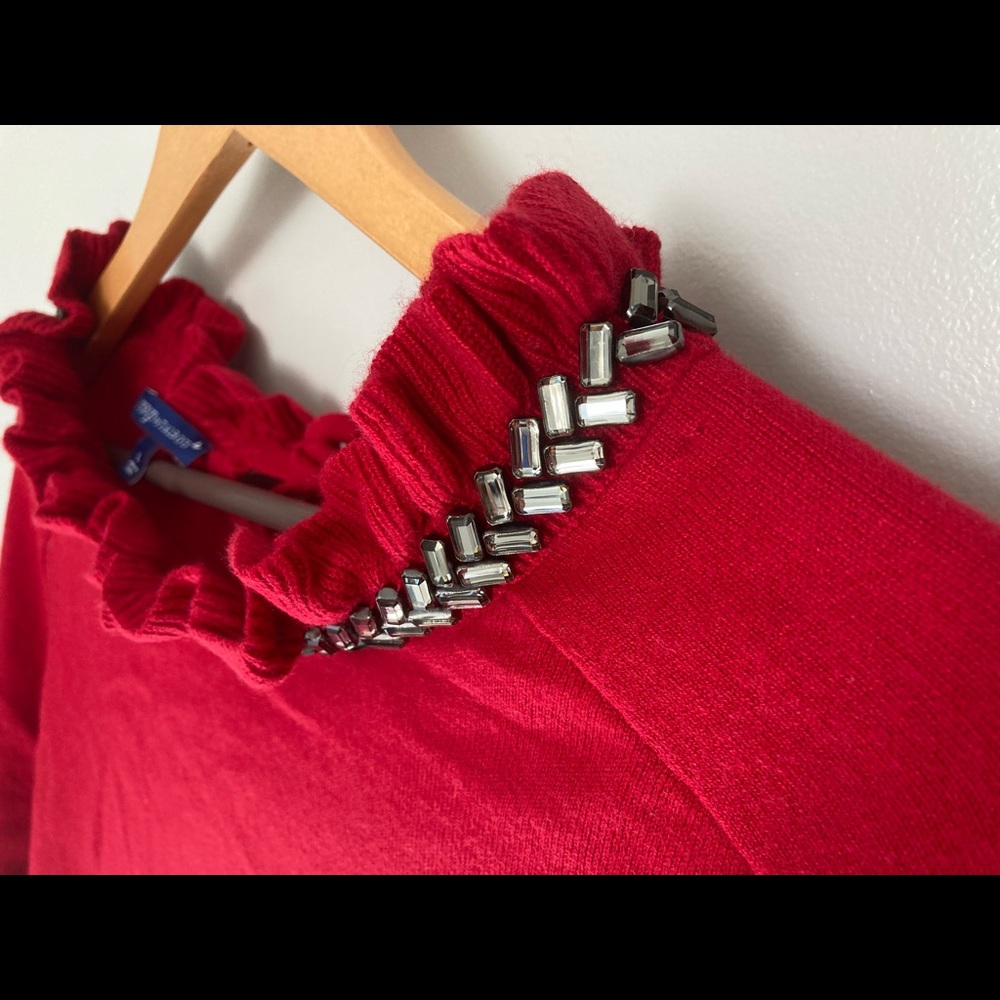 NWOT Talbots ruffle neck sweater - Picture 5 of 8